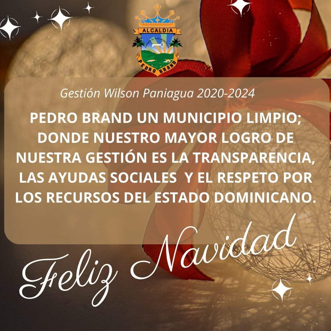 Alcalde Wilson Paniagua les desea una Feliz Navidad, ¡Dios te bendiga hoy, mañana y siempre!